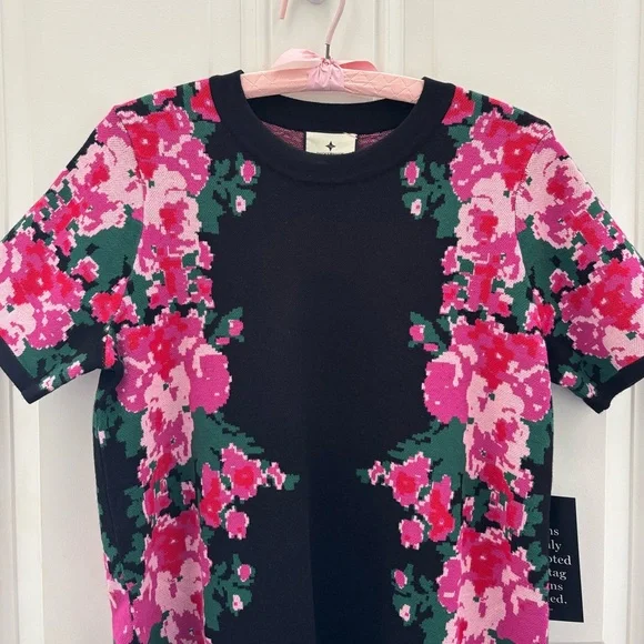 NWT Tuckernuck Climbing Roses Knit Jacquard Marie Dress L - Picture 7 of 14